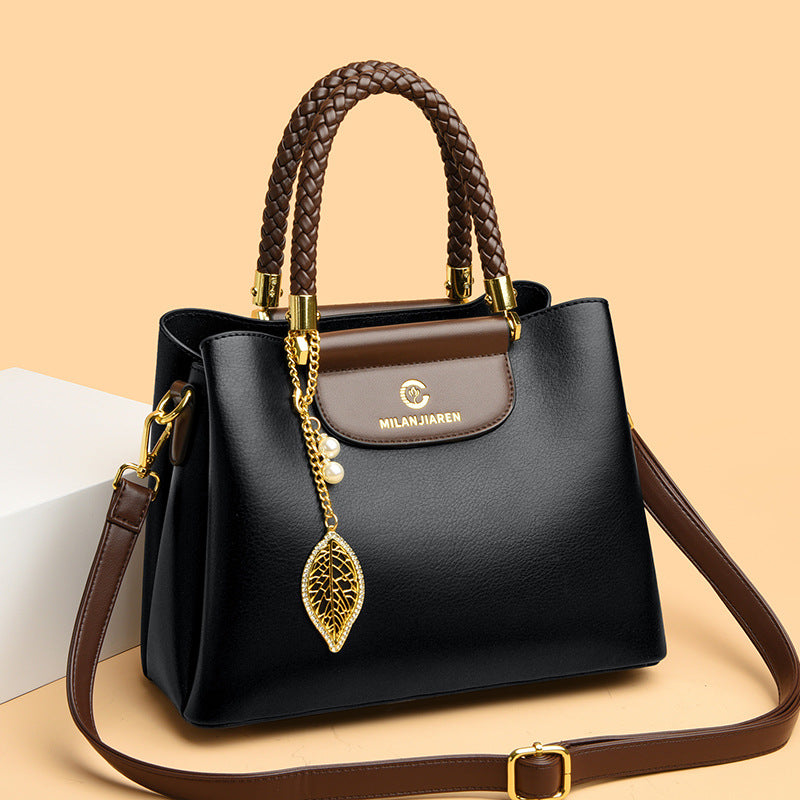 2025 New Fashion Handbag Single Shoulder Bag for Middle-aged Women, High-end Commuting Bag, Large Capacity Tote Bag for