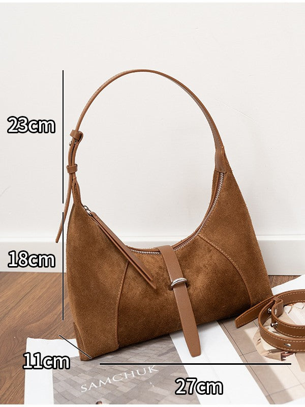 Authentic leather handbag for women, 2025 autumn and winter new style, Korean style, niche women's bag, commuting shoulder bag textured crossbody bag, handbag