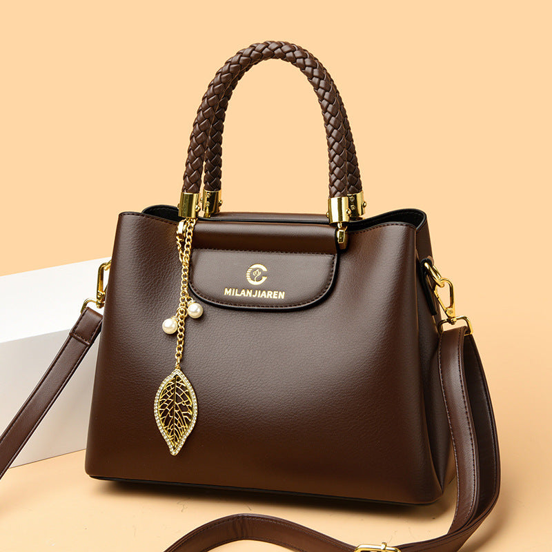 2025 New Fashion Handbag Single Shoulder Bag for Middle-aged Women, High-end Commuting Bag, Large Capacity Tote Bag for