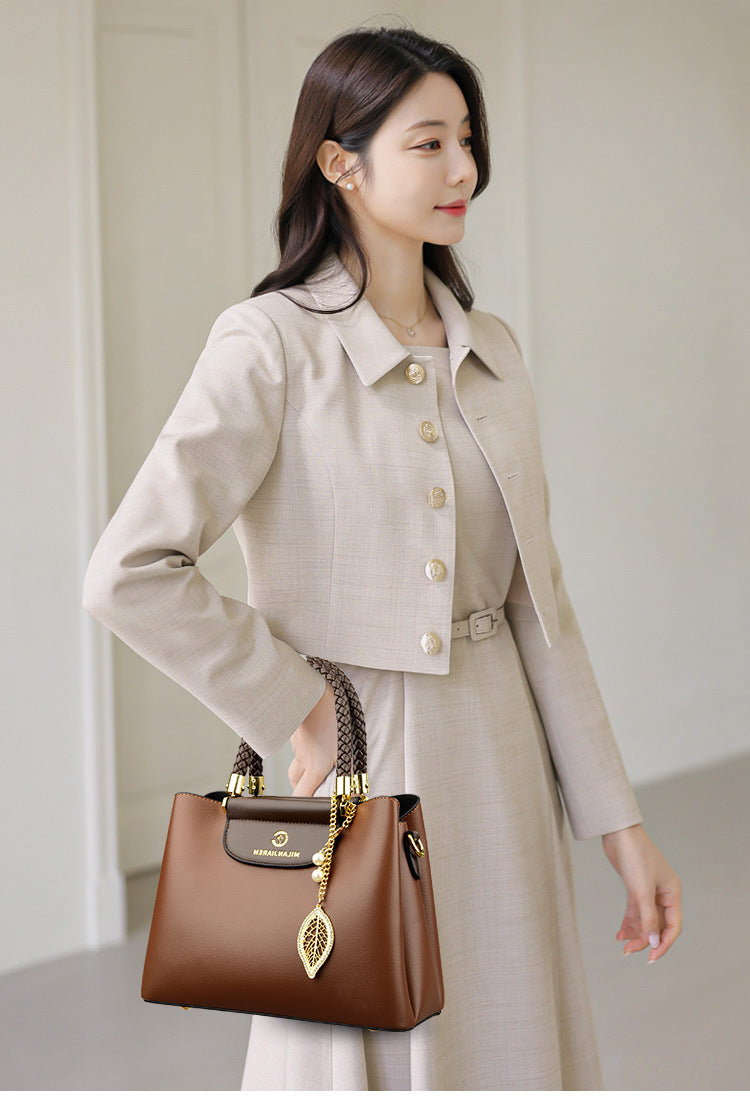 2025 New Fashion Handbag Single Shoulder Bag for Middle-aged Women, High-end Commuting Bag, Large Capacity Tote Bag for